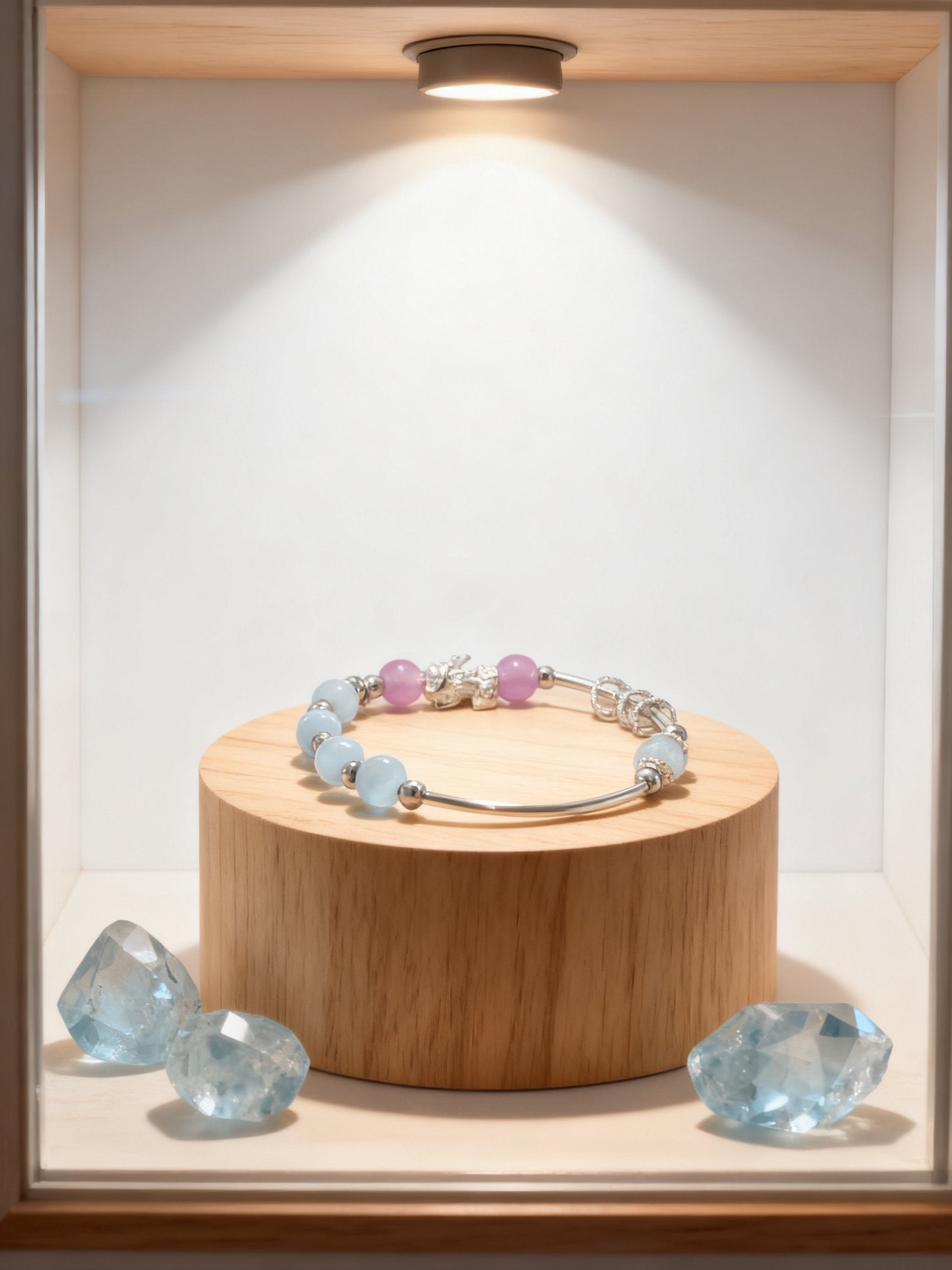 Colorful Amethyst Bracelet – Cat Eye Pixiu Protection Charm