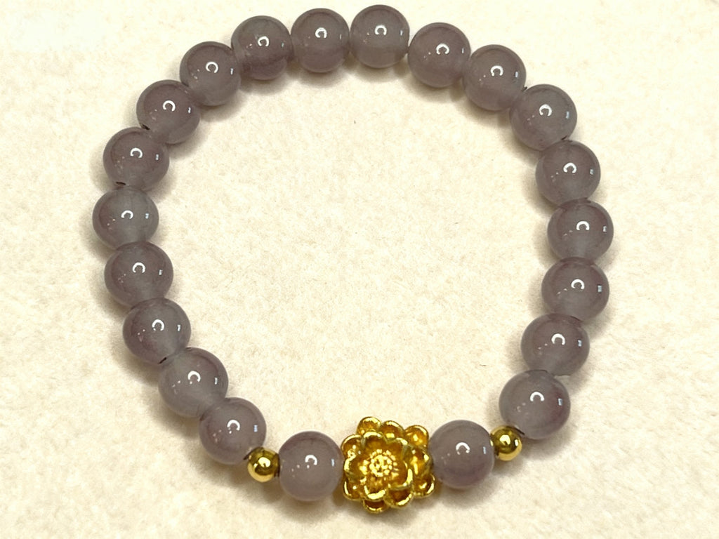 Gray Smoky Purple Bracelet – Lotus Crystal Jewelry