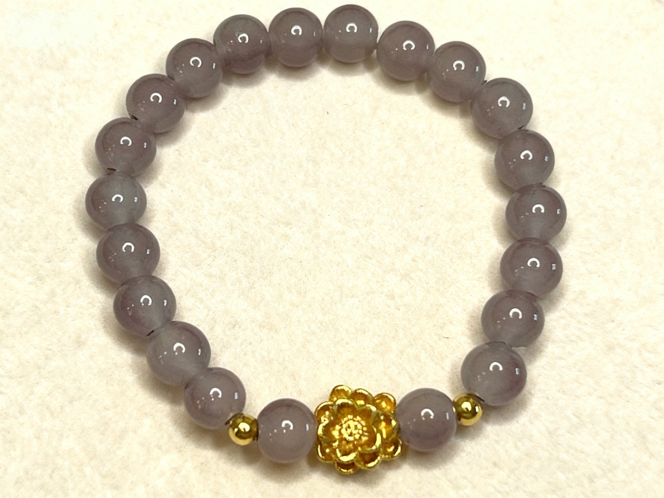 Gray Smoky Purple Bracelet – Lotus Crystal Jewelry