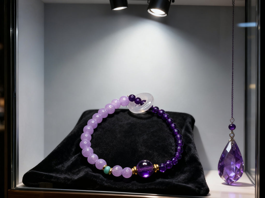 Purple Amethyst Bracelet – Temple Inspired Single Strand