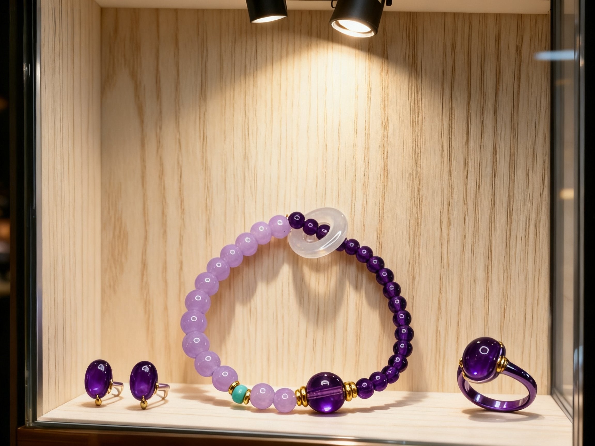 Purple Amethyst Bracelet – Temple Inspired Single Strand