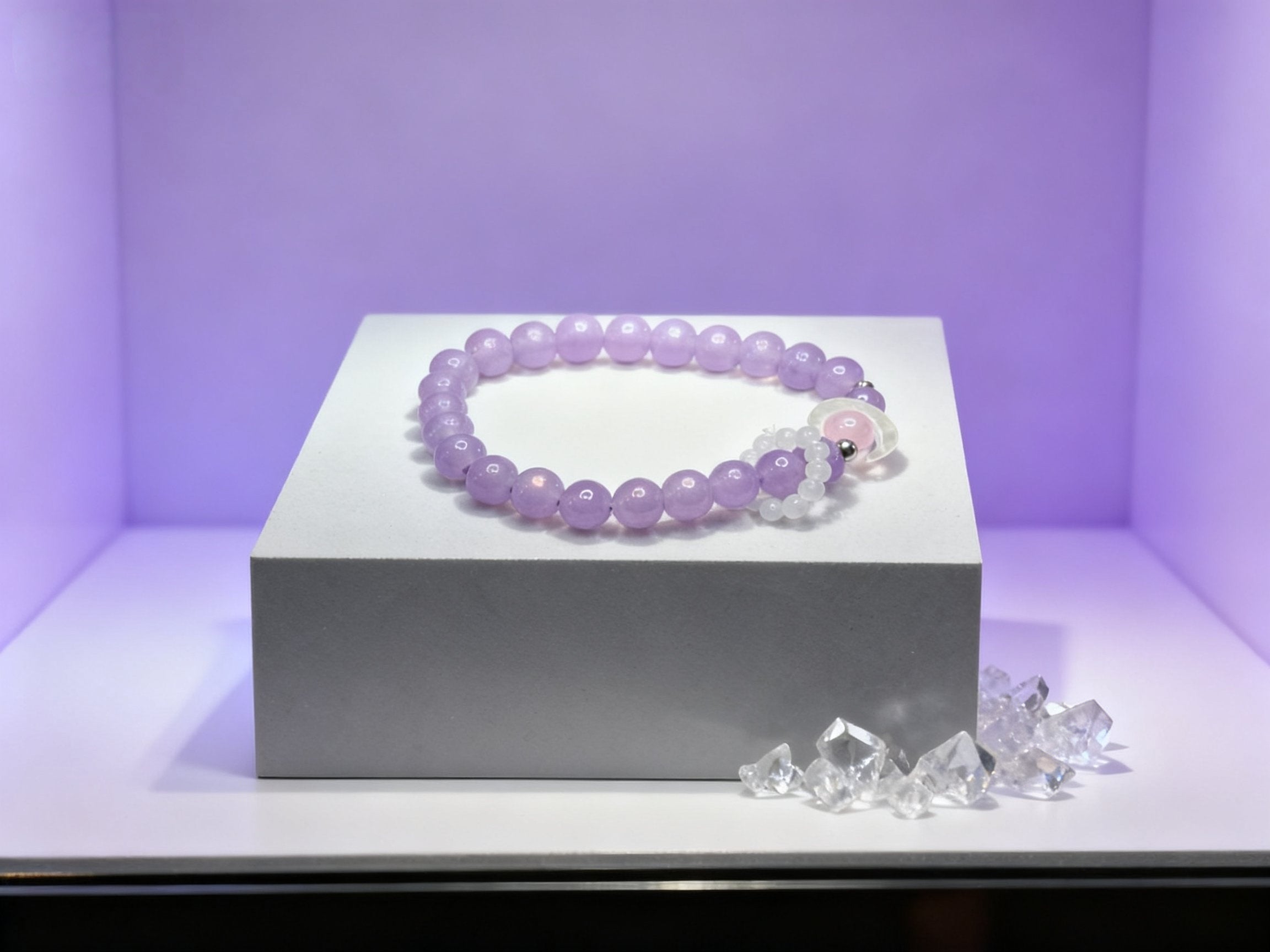 Purple Amethyst Bracelet – Moonlight Healing Crystal Jewelry