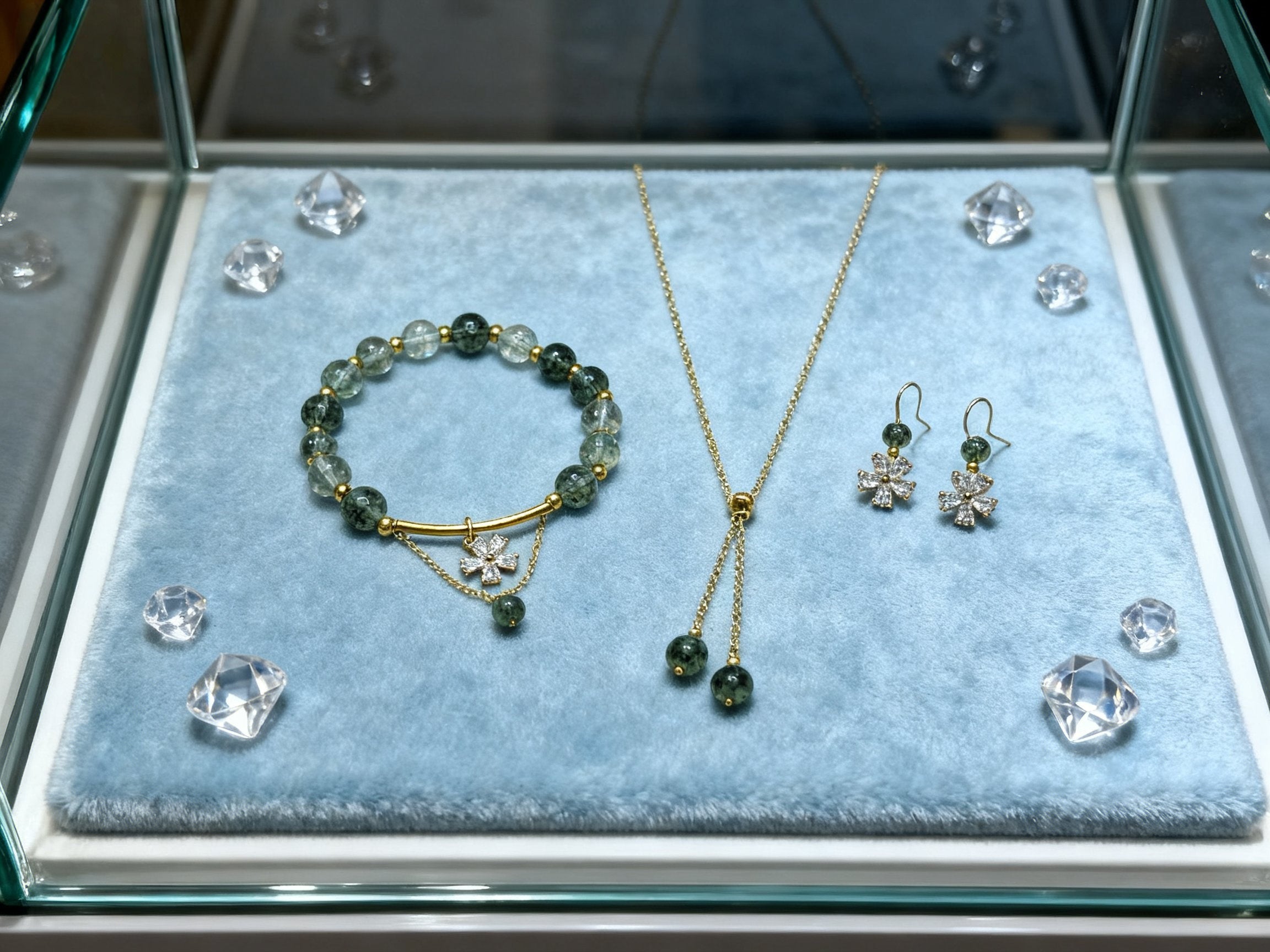 Green Phantom Quartz Bracelet – Sakura Crystal Beads