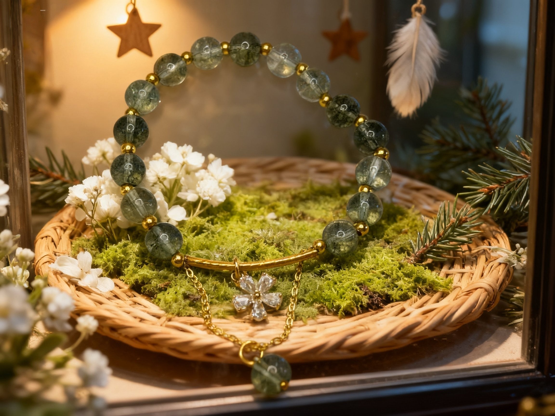 Green Phantom Quartz Bracelet – Sakura Crystal Beads