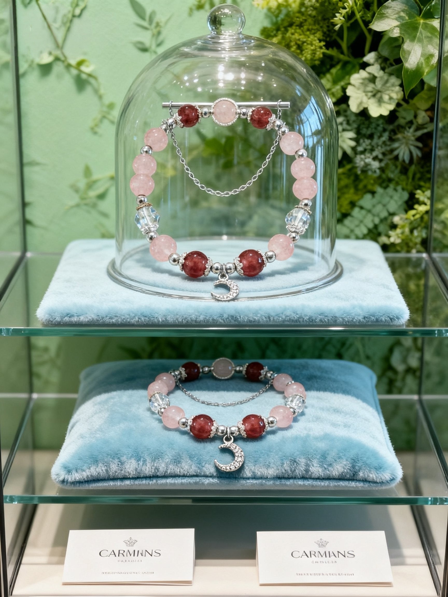 Colorful Rose Quartz Bracelet – Moonlight Healing Crystal