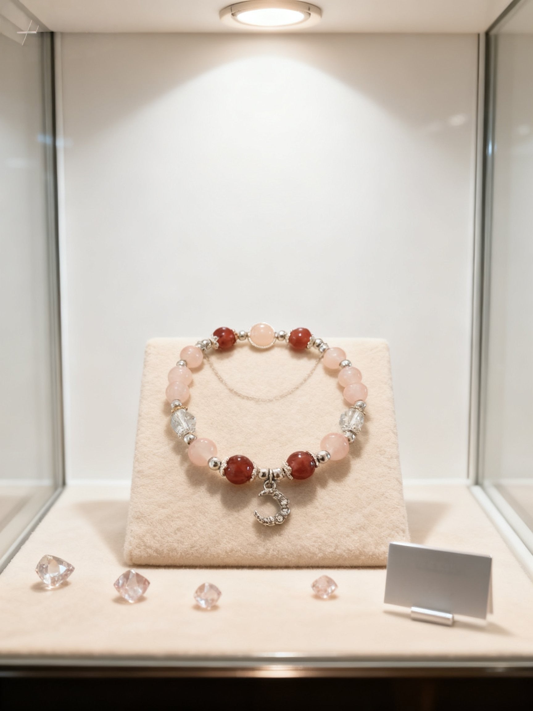 Colorful Rose Quartz Bracelet – Moonlight Healing Crystal