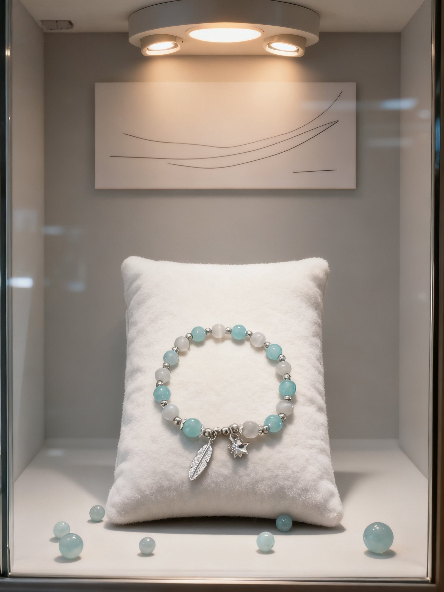 Colorful Cat Eye Bracelet – Star & Feather Crystal Jewelry