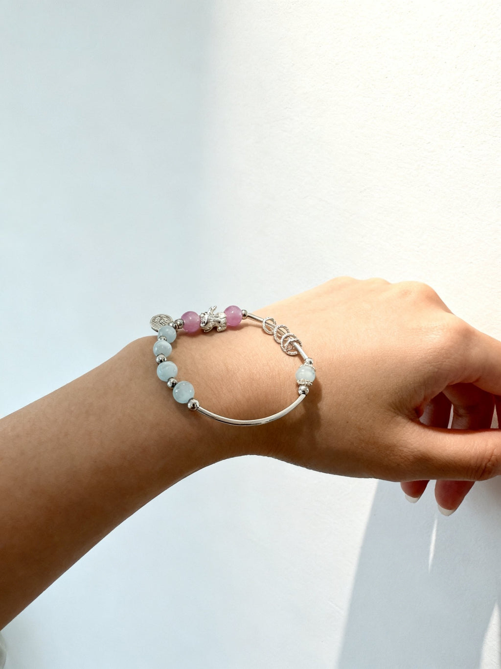 Colorful Amethyst Bracelet – Cat Eye Pixiu Protection Charm